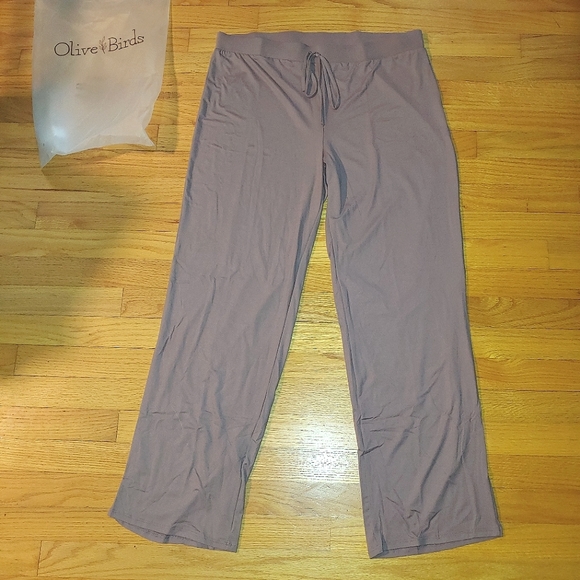 Fig Lavender Buttery Soft Pajamas Pants Drawstring Waist Lounge Wide Leg 2XL - Picture 1 of 11